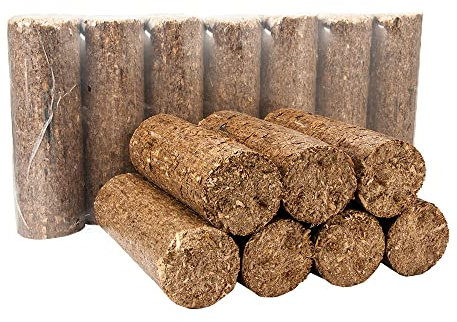 Bioglow Hotlogs Round Wood Briquettes for Wood Stoves, Log Burners, Fireplaces Full and Part Pallets
