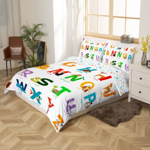 Feelyou Unicorn Bedding Set Full Size 3Pcs for Girls Boys Children