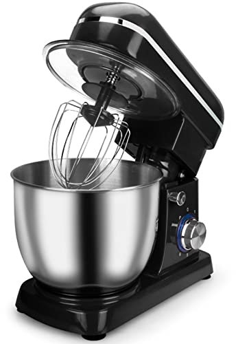 Impastatrice Planetaria, 1500W Robot Da Cucina, Ciotola Da 5 Litri Con Manico, Frusta, Gancio Per Impastare, Frusta Per Dolci, 6 Velocità,
