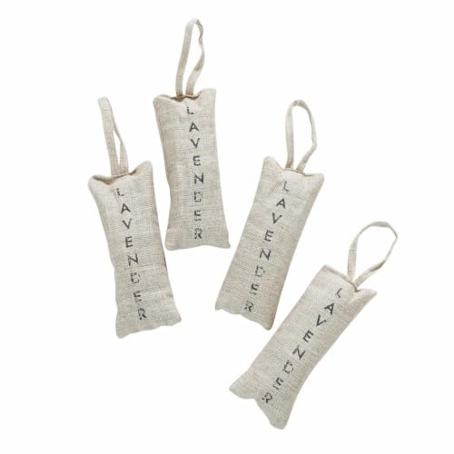 Loberon Lavendelsäckchen 4er Set Boettger, leinen | handgewebtes Leinen, beruhigender Natur-Duft, zum Aufhängen, Dekoration, Leinen, Lavendel