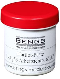 Silberlotpaste zum Hartlöten L-Ag55Sn 10g für besonders feine Lötungen Silberlotstaub und Flussmittel in einem
