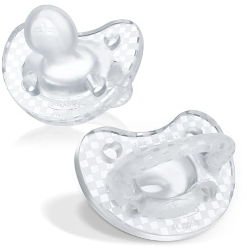Chicco Luxe Orthodontic Pacifier One-Piece Soft Silicone, 16-24m, 2-Pack