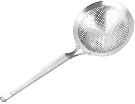 Garneck Large Fine Sieve Colander Heavy Duty Stainless Steel Mesh Flour Powder Strainer Easy Clean 20cm Diameter