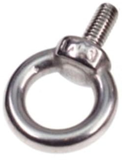 M4 M5 M6 M8 M10 M12 Augenschraube Augenmutter 304 Edelstahl Marine Hebeösenschrauben Ringschlaufenloch Kabelseil Augenschraubenmutter (Color : Eye bolt, Size : M6 (2Pcs))