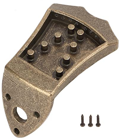 Mandolin Tailpiece Metal Bridge Replacement Tone Volume Quality Musical Instruments Accessories Applicable String Players (Bronze),Other String Instrument Accessories