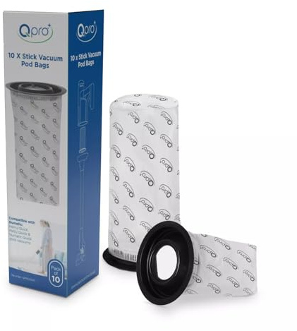 QPRO Vacuum Cleaner Pods, 1L Capacity, Pack of 10, Compatible with Numatic Henry, Hetty, Quick Stick