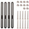 Neikafan 4 Pièces Support Boite Aux Lettres 280X24mm Fixation Boite Aux Lettres Exterieur Kit Connecteur Plat en Acier Inoxydable pour Fixation de Boîte Aux Lettres sur Portails Ou Clôtures