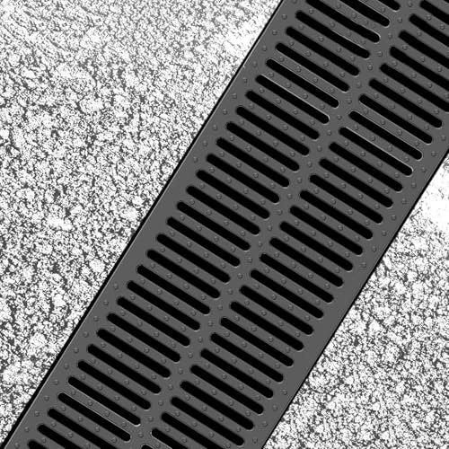 BTOIASYHF Drainage Channel Drainage Grille for Driveway, 20/25/30, 40/50/60 cm Wide Floor Drain Cover, Duct Grates for Private Garden, Rectangular Rain System Lid