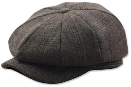 LumiSyne Vintage Newsboy Casquillo Plano Sombreros Hombre Mujer 8 Panel Sombreros Baker Boy Tweed En Espiga Mezcla De Lana Ajustable Gorra Gatsby Cabbie Gorras Planas Boina para Otoño Invierno