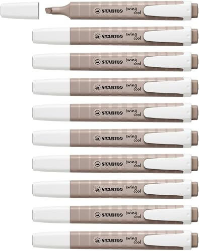 STABILO Highlighter swing cool naturfärger – paket med 10 – varm grå