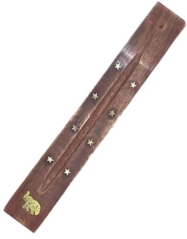 Salyeeluly Quemador de Incienso, Soporte para Quemador de Incienso - Pequeño Soporte de Incienso Hecho a Mano | Decoración de la habitación con Fragancia para el hogar, recogedor de Cenizas de Madera