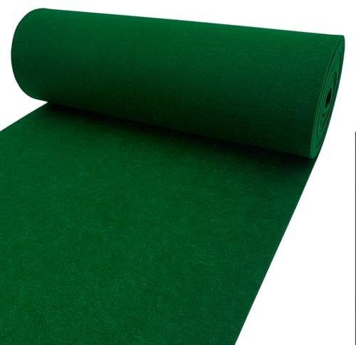 aufodara Tessuto in feltro, 150 x 40 cm, per runner da tavola in feltro, spessore 3 mm, in feltro di poliestere, per fai da te, per cucito, artigianato, decorazione (verde)