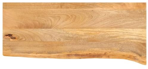 Homgoday Piano del tavolo Live Edge 90 x 30 x 2,5 cm in legno massello, mango per cucina, caffè, tavolo da pranzo, scrivania, piano di lavoro, piano di lavoro per la casa
