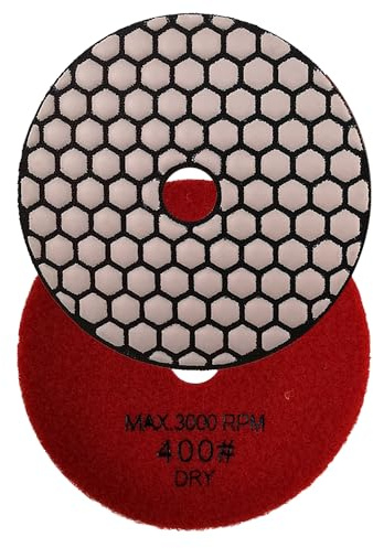 NBB Diamant-Polierpads 4 100mm Diamant-Schleif-Renovierungsscheibe zur Trockenpolieren Renovierung schleifen von Granit Marmor Stein Keramik mit Nylon-Rückseite für ein gutes Finish (1,400# Trocken)