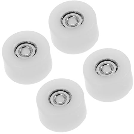 BESTonZON 4 Stück Finger-Skateboard-Räder Mini Skateboard Zubehör -Rollenset Finger Lagern Wiederverwendbare Räder Mini-Lagerräder robustes Rad Plastik Weiß