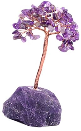 amangul Amethyst-Kristallbäume, FengShui, Geldbäume, natürliche Kristalle, Steinsockel, Kupferdraht, Bäume des Lebens, Glücksbüro (2)