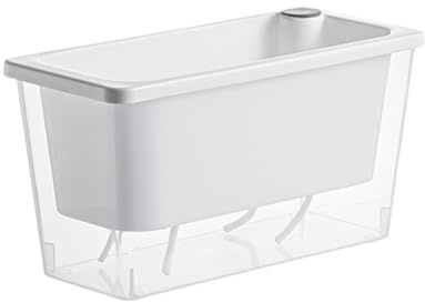 Rechteckige Selbstbewässernde Blumentöpfe,Rechteckige PflanztopfKräutertopf | Fensterbank Blumenkasten Mit Wasserspeicher, Moderne Kunststoff Blumentöpfe Für Küche Balkon Fensterbank(26.5x14x12cm)