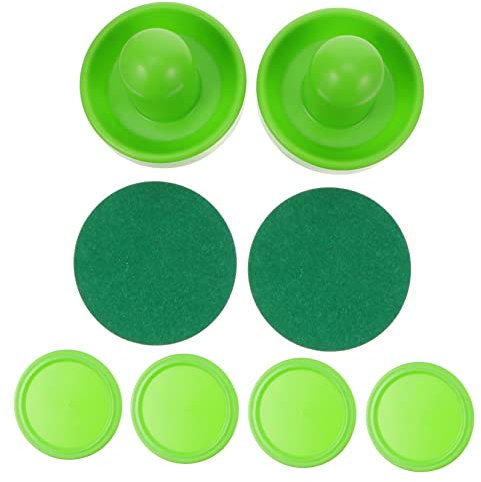BESTonZON Air Hockey Puck Für Tisch Hockey Teile Mit Pucks Und Pushern Inklusive Grünem Filz Für Tor
