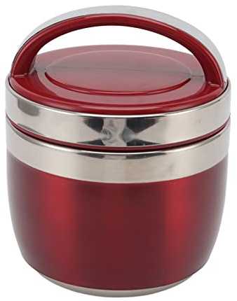 LOCADENCE 1.5L Thermo Food Jar, Vacuum Insulated Stainless Steel Lunch Containers, Portable Lunch Boxes for Work, Travel, Picnic, Outdoor (Red)
