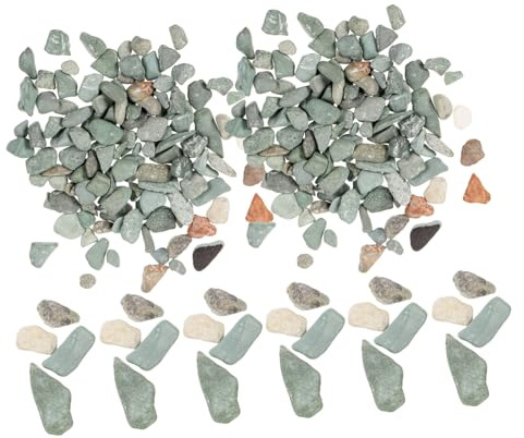 ZUNOXAZ Natural Small Grey Limestone Pebbles Bag Micro Landscape Rocks for Sand Table Fish Tank Garden Diorama Decoration Easy to Use Craft Stones for Vases and Planters