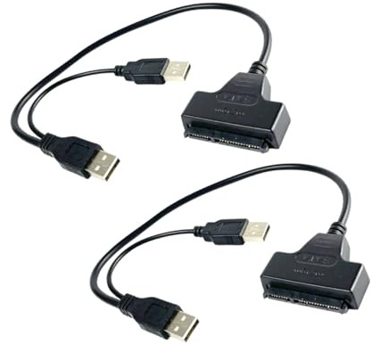 IMIKEYA Cable USB a Datos a USB 25 Pulgadas para Disco Duro Portátil Easy Drive Alimentación 5v Compatible Copias de Seguridad y Recuperación de Datos