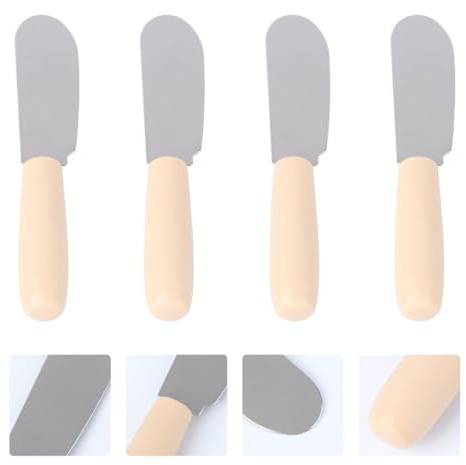 TOYANDONA Set 16 Pezzi Spatole per Burro e Panna Manico in Plastica Antiscivolo Coltelli da Cucina in Acciaio Resistente per Dolci Uso Professionale per Casa Ristorante e Pasticceria