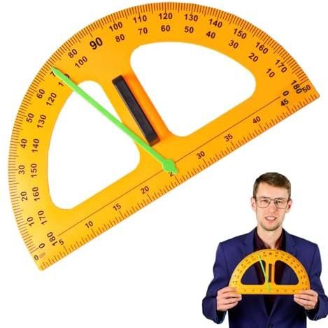 Großer Winkelmesser für Lehrzwecke – Geometrietafel-Lineal, leicht ablesbare Winkelanzeige | Robustes Layout im digitalen Stil, erhöhte Präzision für den Ingenieurunterricht, perfekt für Schulwerkstät