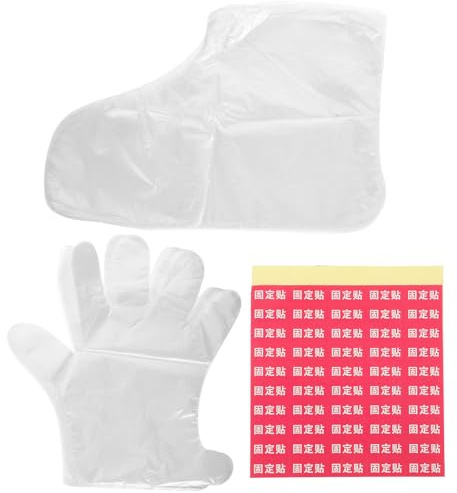 TOYANDONA Professionelle Fußpeeling Maske mit Pe Material und Auslaufsicherer Funktion Inklusive Fixierpflaster für Spa und Zuhause Zufälliger Stil