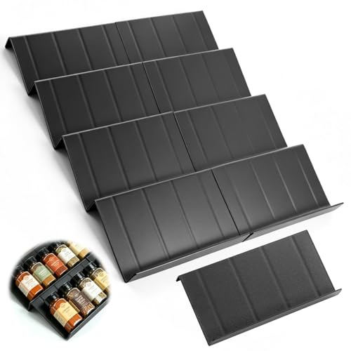 Connextion Gewürzregal Schublade 8 Stück Patchworkable Gewürz Organizer Schubladen, Küchen Organizer Schublade für Gewürzgläser, Gewürzeinsatz Schubladen für Gewürze Aufbewahrung