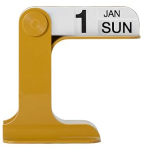 Calendario Perpetuo Calendario Da Scrivania 2025-2026 Per Ufficio E Casa Accessori Da Scrivania Visualizzazione Mensile Settimanale E Quotidiana (Giallo)