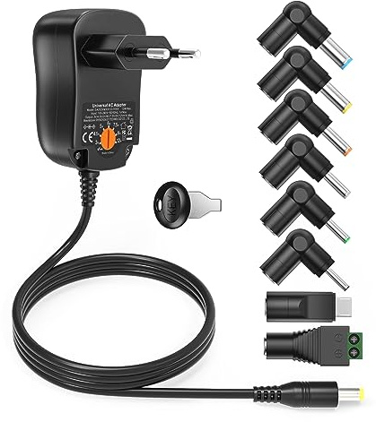 Outtag strömförsörjning 3 V 4,5 V 5 V 6 V 7,5 V 9 V 12 V 1 ersättning universell laddare för Bluetooth-router CCTV kamera USB Hub IP kamera LED-lampor bärbar telefon surfplatta PC etc'