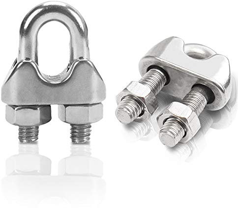 10 Stück | Drahtseilklemme 3mm | Edelstahl V4A | Bügelklemmen Drahtseil | Seilklemme für Stahlseil, Draht, Drahtseil, Seil | Bügelseilklemme, Bügelformklemme, Drahtseilklemme