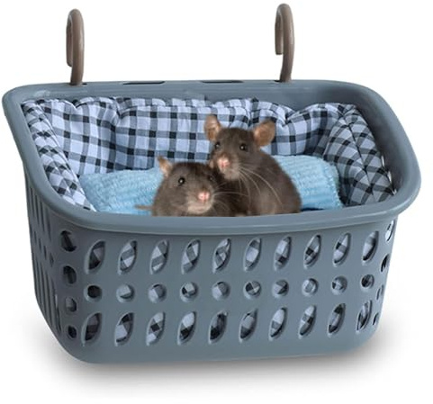 JWShang Ratten-Hängematte für Käfigspielzeug, kaufest, Kleintier-Hängekorb, Bett mit stabilen Haken, sicheres, gemütliches Haustier-Rattenkäfig-Zubehör für Meerschweinchen, Chinchilla, Zuckergleiter