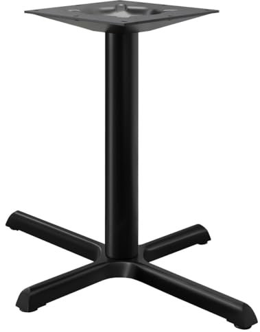 GGMMÖBEL SAN.Marco | Tischgestell | Schwarz | 4 Fuß: 56 x 76 cm | Säule: 7,6 x 72 cm | Fuß: 56 x 76 cm | Rohr: Ø7,6 cm | Gesamthöhe: 72 cm | max: Ø90 cm Tischplatte