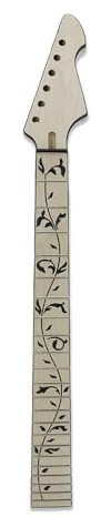 Gitarrenhals, Ahorn, 22 Bünde, 64,8 cm, Schwarz