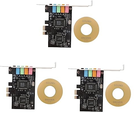 Mobestech 3pcs Pcie Sound Card Pcie to Internal Sound Low Profile Bracket Interfaces Digital for Gaming and Audio Editing