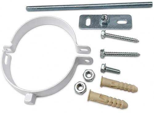 Hanicks Compatible Universal Boiler Flue Support Bracket Kit – Replaces Worcester 7716191177, Baxi 5111080, Vaillant 303935/303821 – White 60/100mm 4 Flue Wall Mounting Bracket