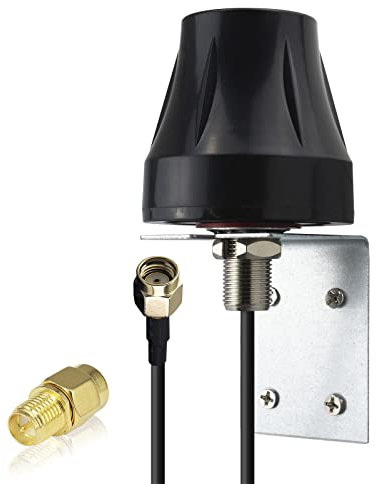 YILIANDUO Antenne WiFi 4G LTE 2.4 GHz 5.8 GHz Double Bande omnidirectionnelle 3 M RG174 RP-SMA mâle câble de Montage Mural pour routeur amplificateur de caméra IP + SMA mâle vers RP-SMA Femelle