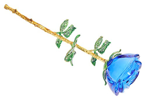 Abaodam Künstliche Hochzeitsblumen Rose Blumendekor Konservierte Rose Realistische Glasblume Wohnkultur