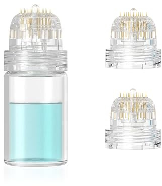 Hydra Needle 20 stift, Derma stämpel 0,5 mm, Derma Microneedling Roller Hydra Roller med 2 extra gummitätningshuvuden, hudvård förbättrar hudvården vätskeabsorption