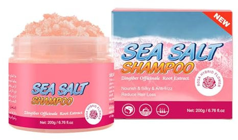 NAOLVE Gommage du Cuir Chevelu au Sel Marin et au Gingembre,Gommage Purifiant pour Cuir Chevelu,Exfoliant au Sel de Mer,Exfoliant pour le Cuir Chevelu,Nourrissant,Nettoie,Apaise le Cuir Chevelu,200g