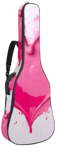 Gitarrentasche Wasserdicht Gigbag für 40/41/42 Zoll Akustikgitarre mit Zubehörfach Schutzschicht Grün Geschenkmuster, Mehrfarbig Nr. 04, 42.9x16.9x4.7 in, Gitarrentasche