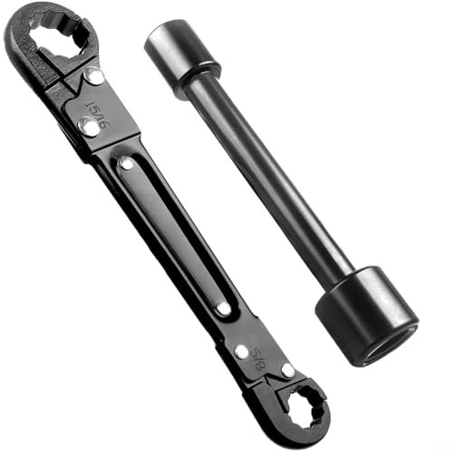 SMZhomeone Llave de tubo de doble cabeza, llave de tubo de agua, juego de reparación de tuberías, herramientas de fontanería, juego de llaves de tope angular, llave de fontanería (Stop Wrench Kit)