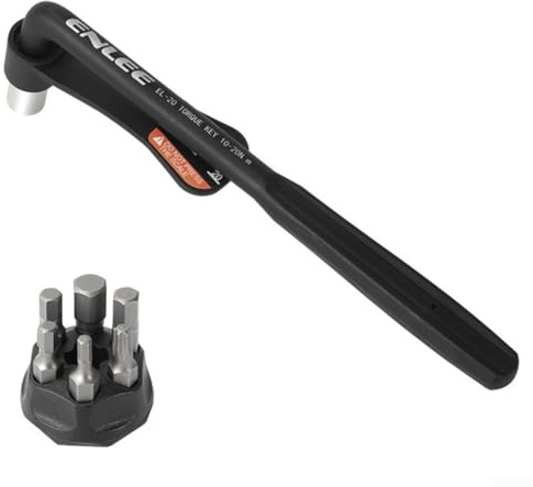 ReachMall Kit di Chiavi dinamometriche per Bicicletta, Set di Chiavi dinamometriche, Chiave dinamometrica Regolabile a Doppia direzione, per Strada, e Bici (EL-20)