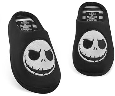 Disney The Nightmare Before Christmas Unisex Slippers [QL], svart, 36/37 EU