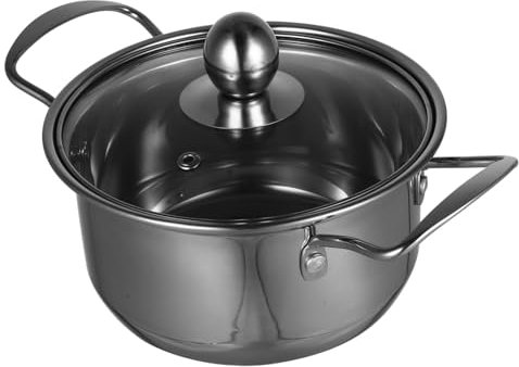 BEBEMOKO Kochtopf Aus Edelstahl Kleiner Topf Mit Deckel Suppentopf Für Küche Multifunktionstopf Mit Griff Küchentopf Für Kochen