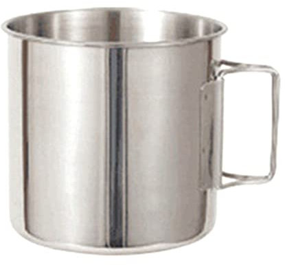 Tasse de camping en acier inoxydable avec poignée pliable 330 500 ml