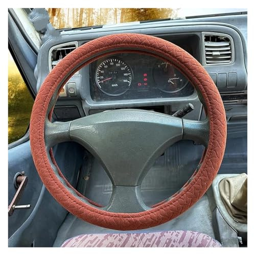 DZSJUNCHENSM Lenkradbezug Für Scania LKW Bus LKW Auto Lenkrad Abdeckung 40 42 45 47 50 cm LKW Lenkrad Abdeckung Lenkradschoner(Brown 45CM)