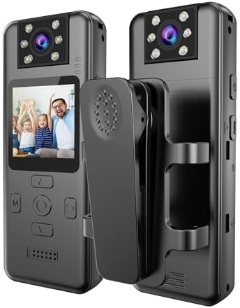SPIKECAM Real WiFi Body Cameras with Audio and Video 4K, Clip on Bodycam Camera with Sound and Night Vision, Small Wearable Magnetic Body Cam for Runners, Horse riding, Law Enforcement