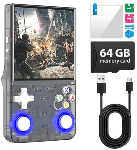 Ximil Retro Handheld Game Console with Open Source Linux System 64GB Built-in 15000+ Classic Games 4.0-Inch IPS Screen WIFI-enabled Games Console Handheld Emulator Console